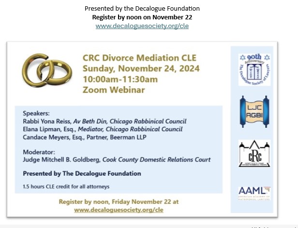 cRc Divorce Mediation CLE – Zoom Webinar Nov 24, 2024