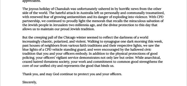 cRc Letter of Appreciation Sent to the CPD.