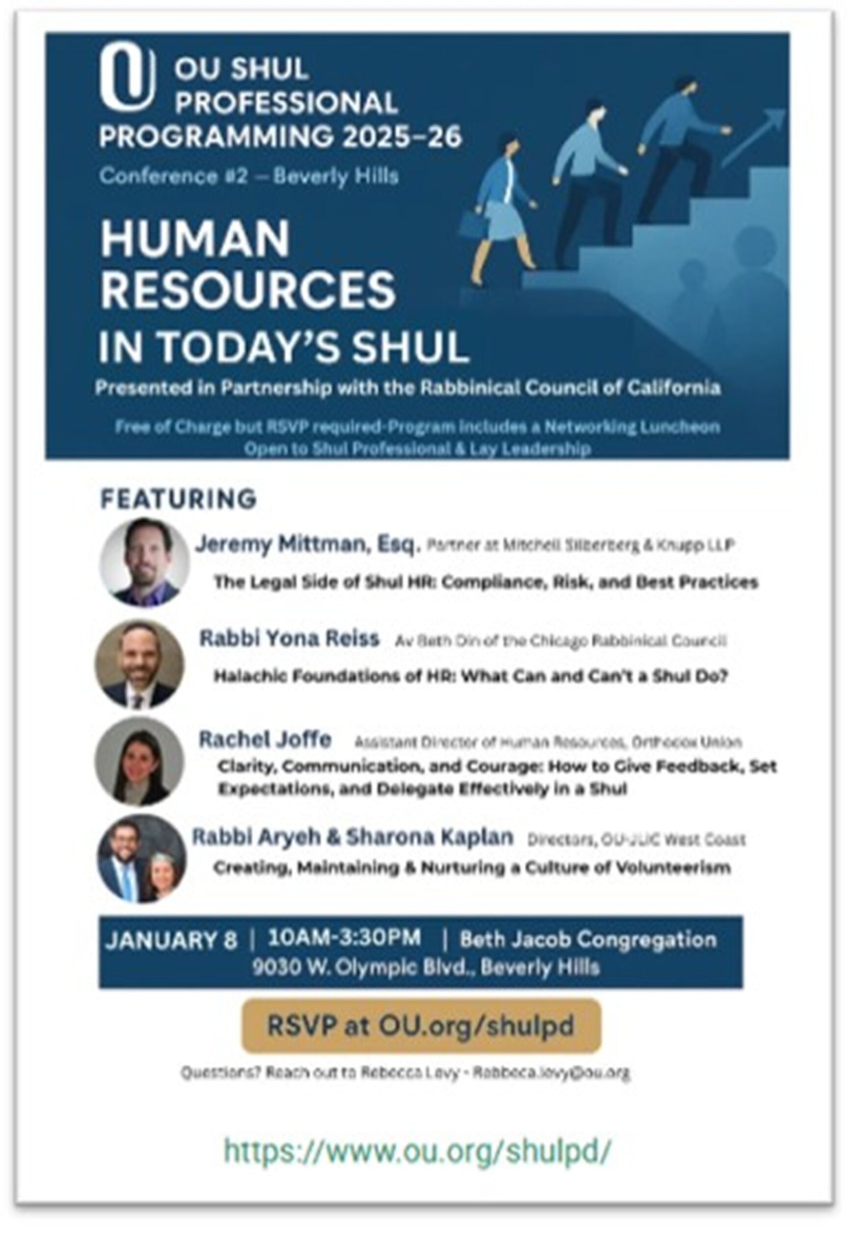 Recording of Rabbi Reiss’ Presentation at the OU Program in LA – January 8, 2026